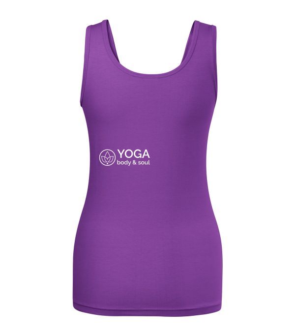 Koszulka Yoga. Body & Soul POWER fioletowa damska tył