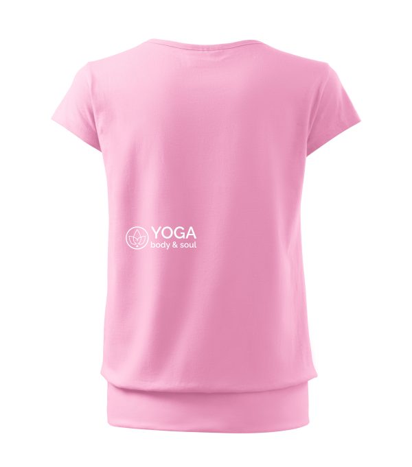 Koszulka Yoga. Body & Soul YIN różowa damska tył